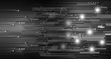 Devreli siyah beyaz şablon