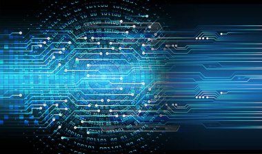 Devre kartlı mavi ve siyah dijital illüstrasyon