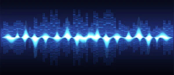 Digital Modern Bakgrund Equalizer Illustration — Stock vektor