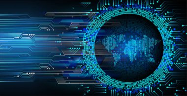 Dünya haritası ile soyut arkaplan