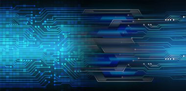 Mavi ve beyaz devre kartlı soyut arkaplan