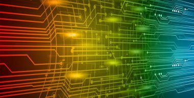 Soyut şekillerle renkli arkaplanın dijital illüstrasyonuName