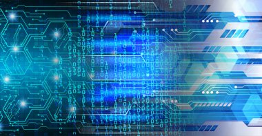 soyut siber gelecek teknolojisi kavramı arka plan, vektör illüstrasyonu