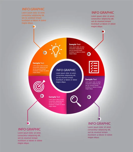 Moderne Textbox Vorlage Banner Infografik — Stockvektor