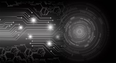soyut siber gelecek teknolojisi kavramı arka plan, vektör illüstrasyonu