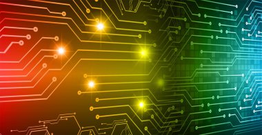 soyut siber gelecek teknolojisi kavramı arka plan, vektör illüstrasyonu