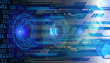 soyut siber gelecek teknolojisi kavramı arka plan, vektör illüstrasyonu