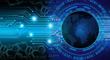 soyut siber gelecek teknolojisi kavramı arka plan, vektör illüstrasyonu