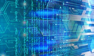 soyut siber gelecek teknolojisi kavramı arka plan, vektör illüstrasyonu