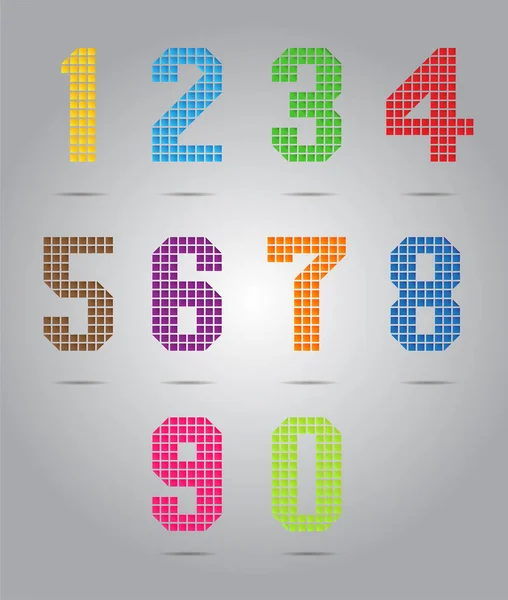 Numbers Set Vector Illustration — Stock Vector