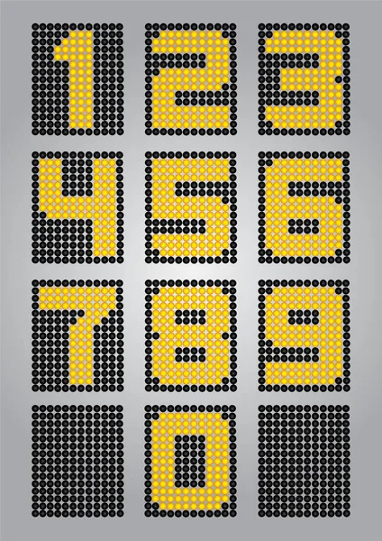 Numbers Set Vector Illustration — Stock Vector