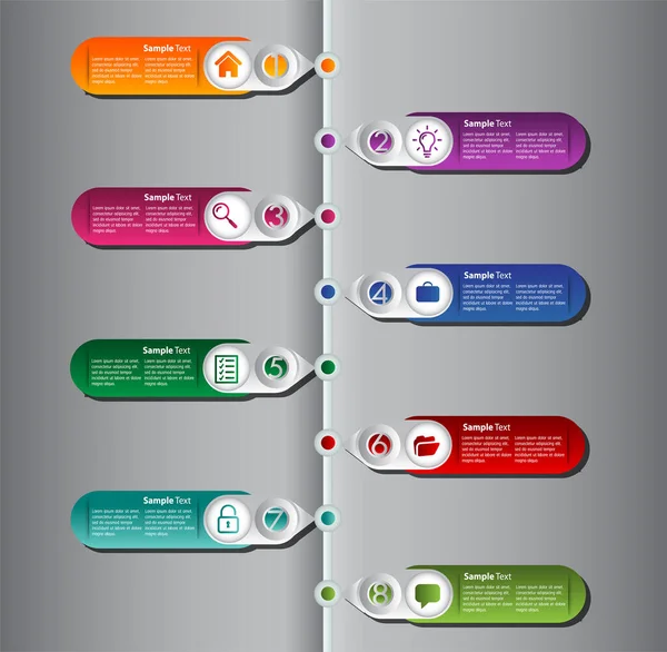 Modèle Boîte Texte Moderne Infographie Bannière — Image vectorielle