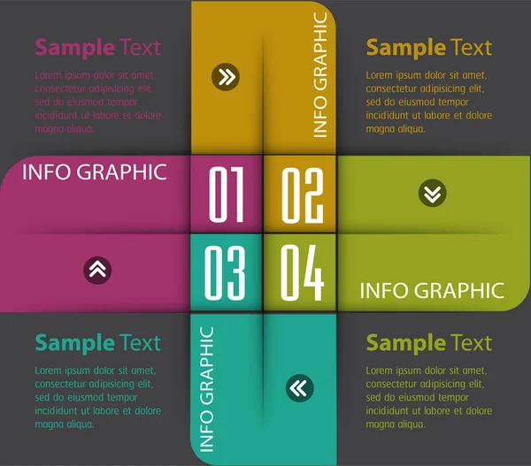Μοντέρνο Πρότυπο Πλαίσιο Κειμένου Banner Infographics — Διανυσματικό Αρχείο