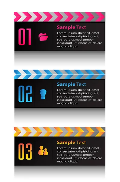 Moderní Šablona Textového Pole Banner Infographics — Stockový vektor