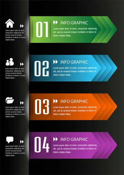 Moderne Textbox Vorlage Banner Infografik — Stockvektor