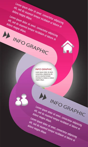 Modelo Caixa Texto Moderno Banner Infográficos — Vetor de Stock