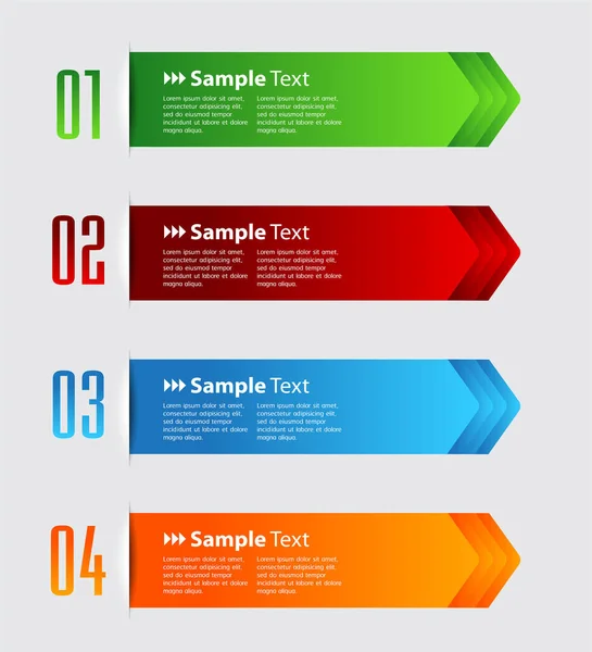 Modèle Boîte Texte Moderne Infographie Bannière — Image vectorielle