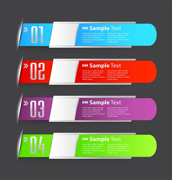 Modern Textruta Mall Banner Infographics — Stock vektor