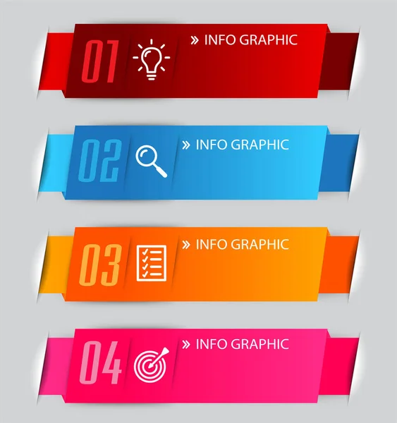 Modèle Boîte Texte Moderne Infographie Bannière — Image vectorielle