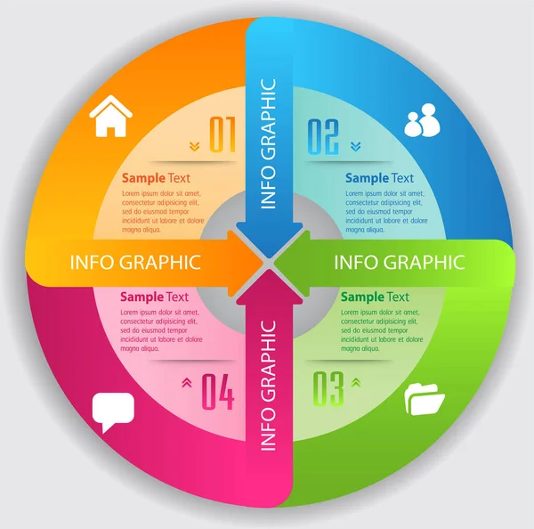 Moderní Šablona Textového Pole Banner Infographics — Stockový vektor