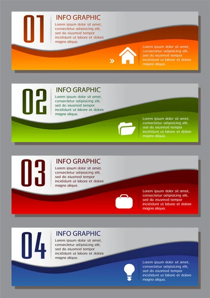 Moderne Textbox Vorlage Banner Infografik — Stockvektor