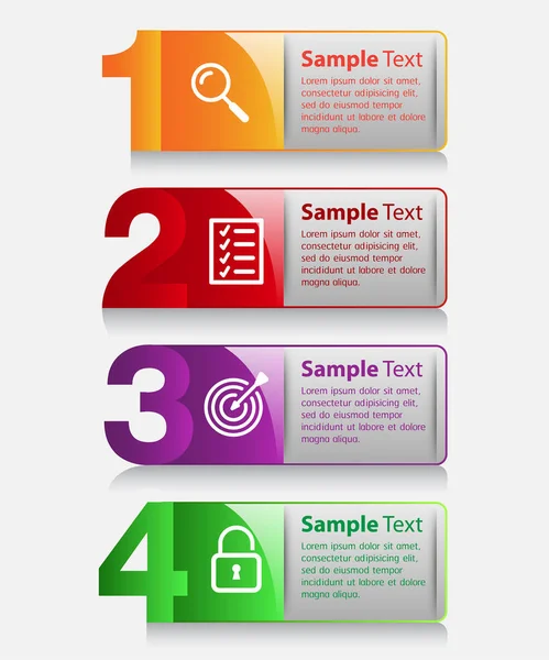 現代のテキストボックステンプレート バナー インフォグラフィック — ストックベクタ