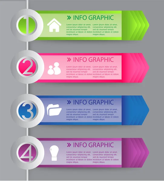 Modern Text Box Template Banner Infographics — Stock Vector