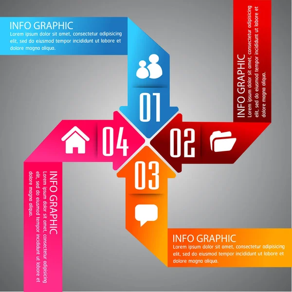 Nowoczesny Szablon Pola Tekstowego Baner Infografika — Wektor stockowy