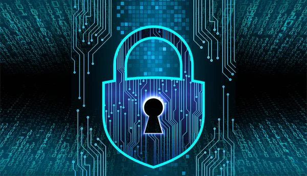 Background Illustration Keyhole Digital Security Concept — Stock Vector