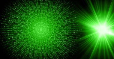 Abstract green cyber future technology background