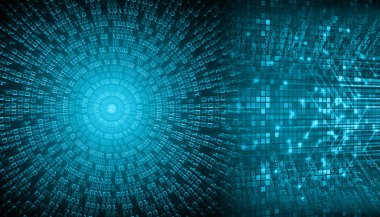 Abstract blue cyber future technology background