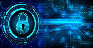 background illustration of lock with keyhole, digital security concept