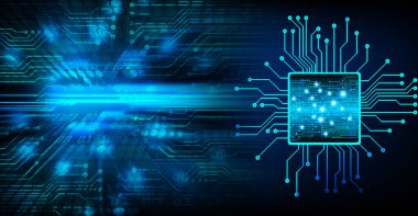 Abstract blue cyber future technology background