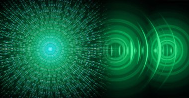Abstract green cyber future technology background