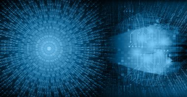 Abstract blue cyber future technology background