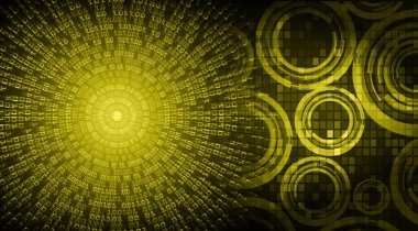 Abstract yellow cyber future technology background