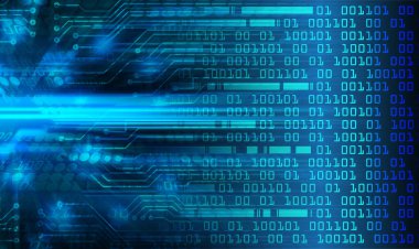 Abstract blue cyber future technology background