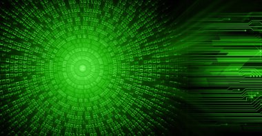 Abstract green cyber future technology background
