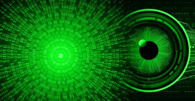 Abstract green cyber future technology background