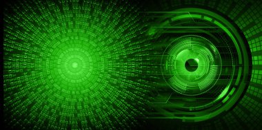 Abstract green cyber future technology background