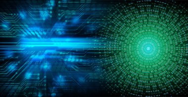 Abstract blue cyber future technology background