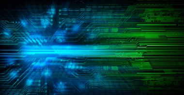 Abstract blue cyber future technology background