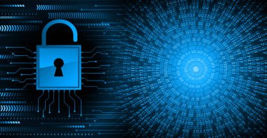 background illustration of lock with keyhole, digital security concept