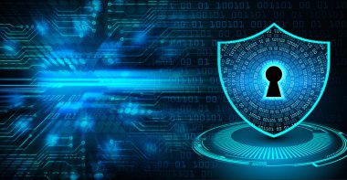  digital security concept background with keyhole
