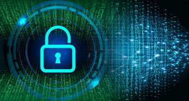  digital security concept background with keyhole