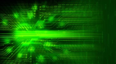 Abstract green cyber future technology background