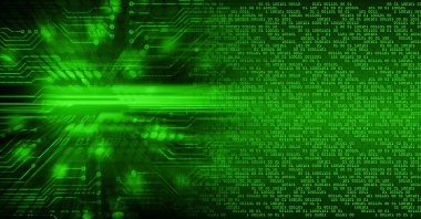 Abstract green cyber future technology background
