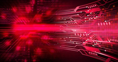 Abstract red cyber future technology background