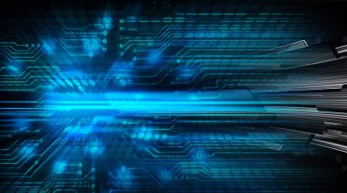 Abstract blue cyber future technology background