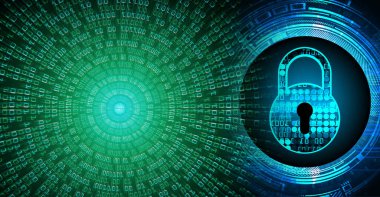 background illustration of lock with keyhole, digital security concept